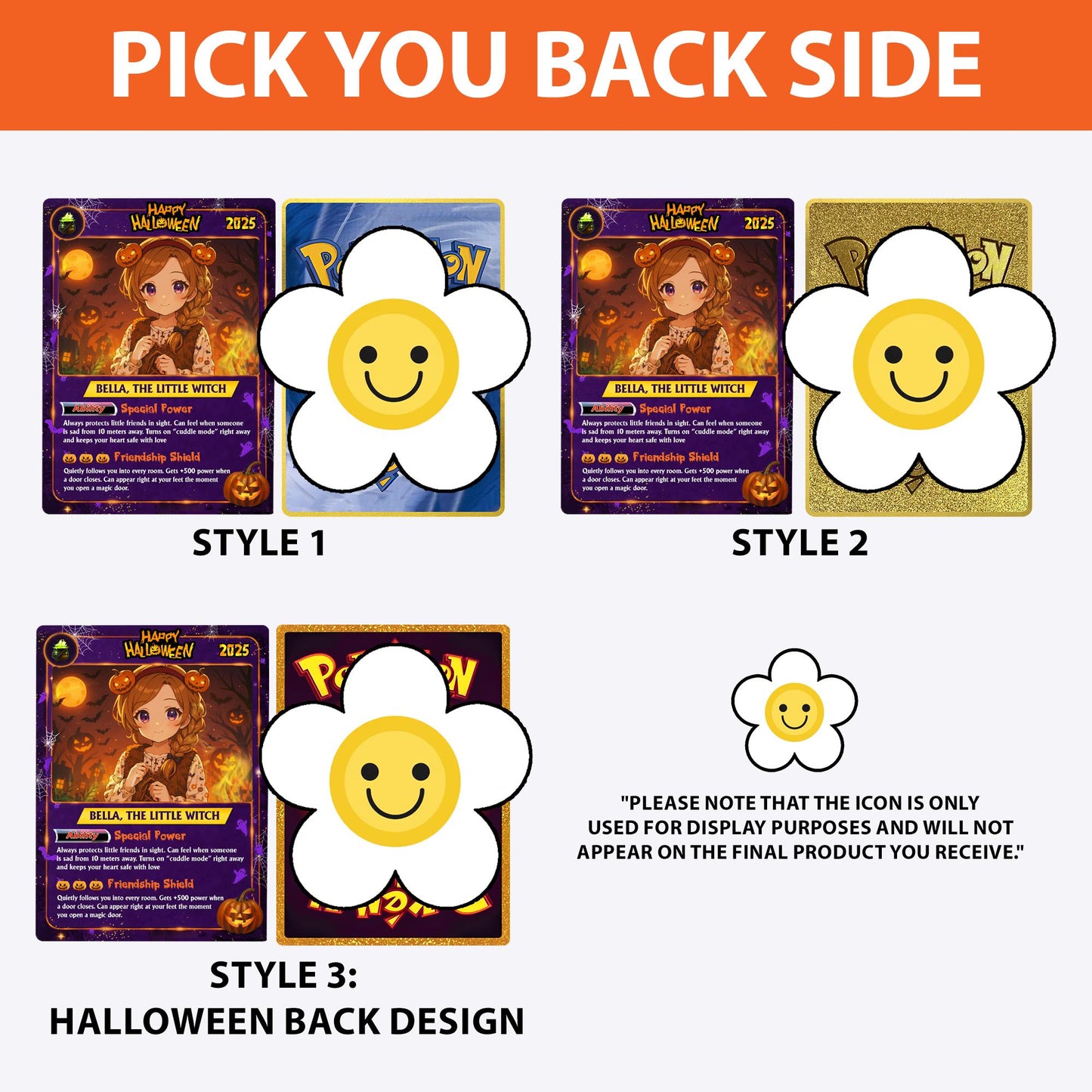 Custom Photo Anime PokeCard Halloween Gift for Couple, Personalized Family Trading Card,  Wedding Gift, Newlywed Gift...