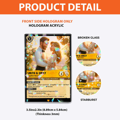 Personalized Poke Couple Anniversary Trading Card, Romantic wedding Card, Couple Acrylic Game Card, Anime Wedding Car...