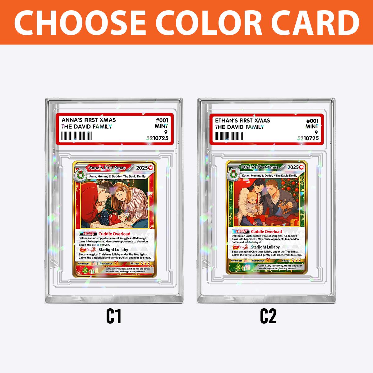 Personalized Anime Photo PokeCard Christmas Couple, Anniversary Proposal Invitation, Custom Photo Art Card - Annivers...