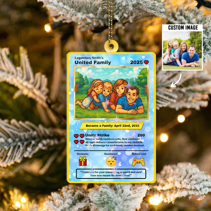 Personalized Family Anime Portrait Poke Ornament, Custom Cartoon Style Anime Poke Card With Photo, Photo Anime Card, ...