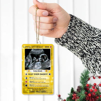 Personalized Baby Ultrasound Poke Ornament, Sonogram Pregnancy Announcement, Baby Announcement Gift, Custom Bumps Fir...