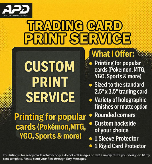 Custom Pokemon Card, Print Your Own Card, Holographic Custom Cards, Proxy Card Print, MTG Print Cards, Print Trading ...