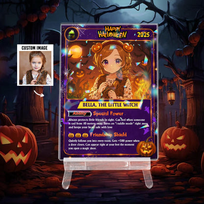 Custom Photo Anime PokeCard Halloween Gift for Couple, Personalized Family Trading Card,  Wedding Gift, Newlywed Gift...