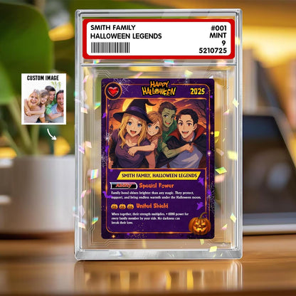 Custom Cartoon Style Anime Trading Card With Photo, Poke Halloween Photo Anime Gift for Family, Love Trading Card, Un...
