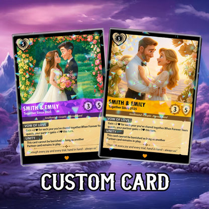 Personalized Poke Couple Anniversary Trading Card, Romantic wedding Card, Couple Acrylic Game Card, Anime Wedding Car...