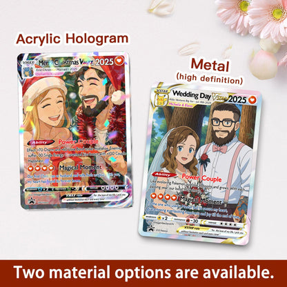 Personalized Pokemon Holiday Card, Custom Photo Anniversary Card, Birthday Wedding Day Couple Engagement, Holiday Gif...