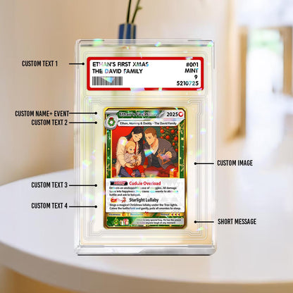 Personalized Anime Photo PokeCard Christmas Couple, Anniversary Proposal Invitation, Custom Photo Art Card - Annivers...