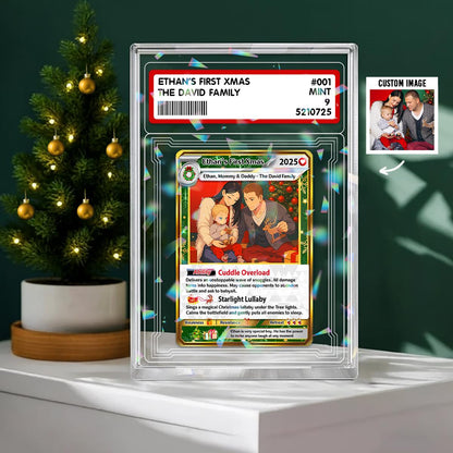 Personalized Anime Photo PokeCard Christmas Couple, Anniversary Proposal Invitation, Custom Photo Art Card - Annivers...
