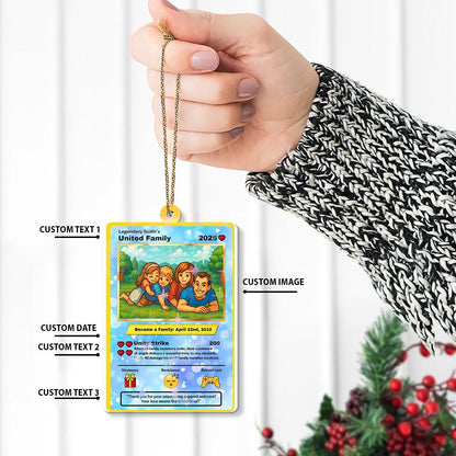 Personalized Family Anime Portrait Poke Ornament, Custom Cartoon Style Anime Poke Card With Photo, Photo Anime Card, ...