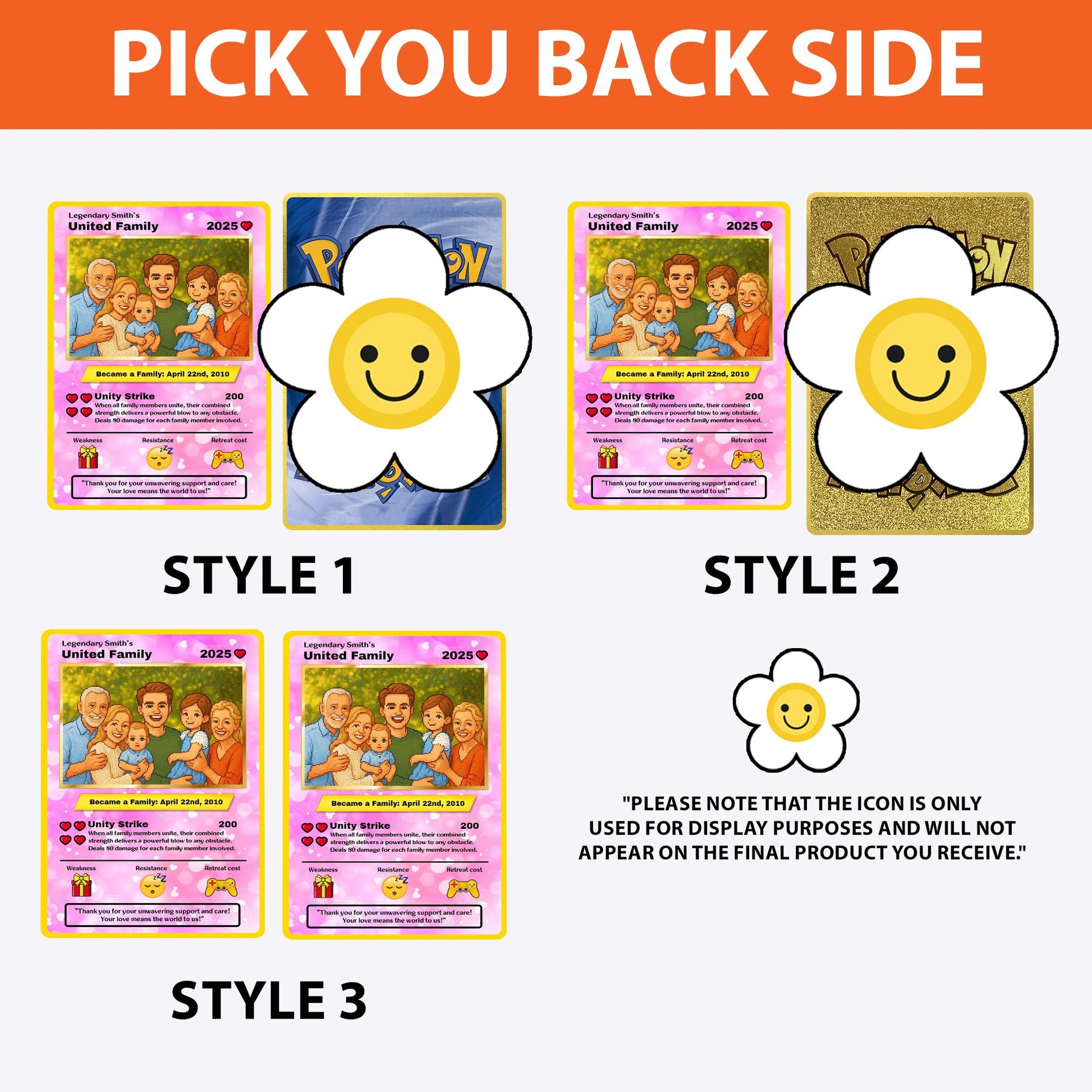 Personalized Family Anime Portrait Poke Ornament, Custom Cartoon Style Anime Poke Card With Photo, Photo Anime Card, ...