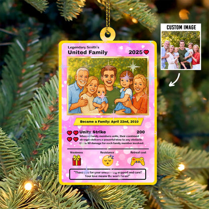 Personalized Family Anime Portrait Poke Ornament, Custom Cartoon Style Anime Poke Card With Photo, Photo Anime Card, ...