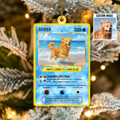Personalized Photo Anime Your Pet as a Poke Pet, Photo&Text Game Card - PokeCard Gift for Pet Lover Ornaments, Dog Po...