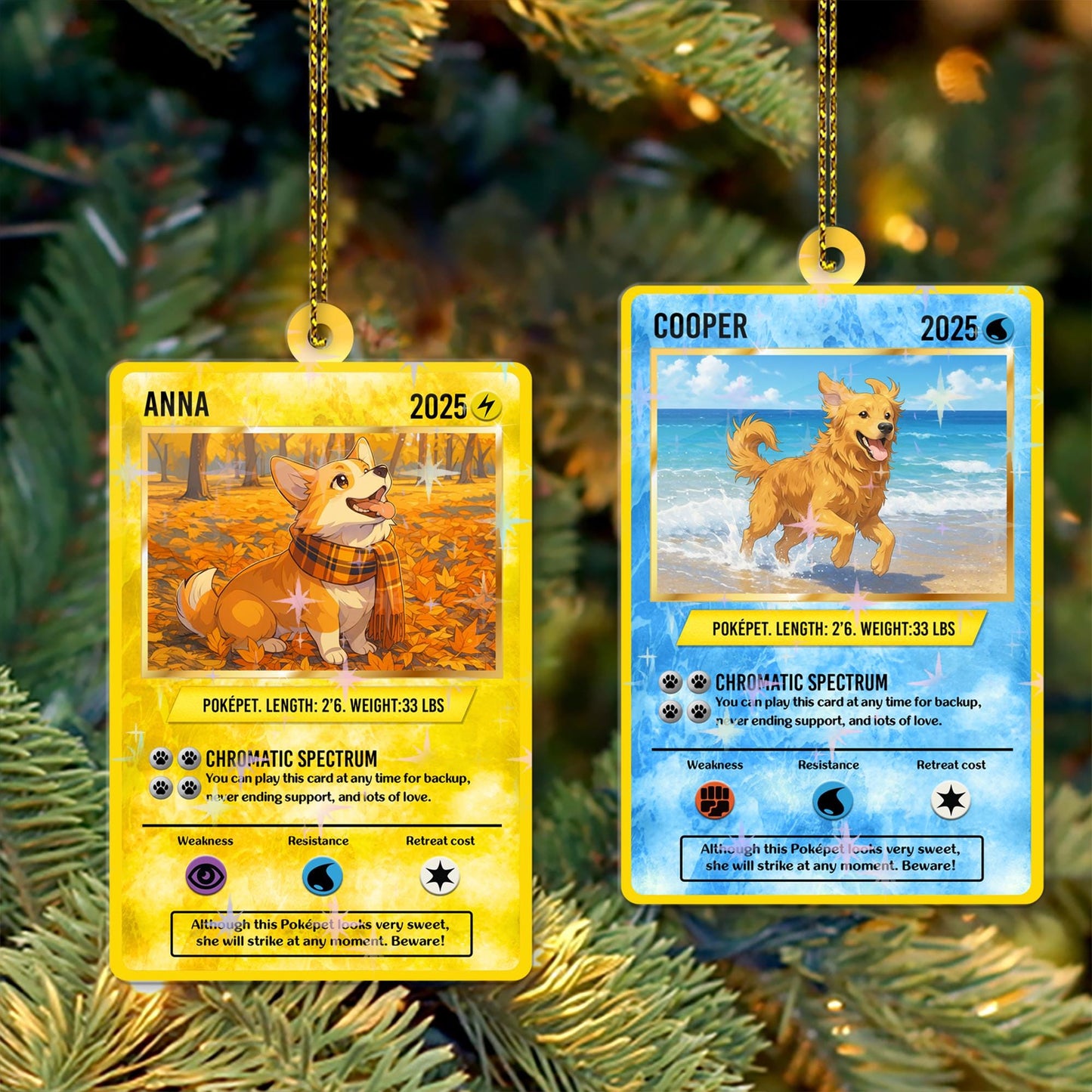 Personalized Photo Anime Your Pet as a Poke Pet, Photo&Text Game Card - PokeCard Gift for Pet Lover Ornaments, Dog Po...