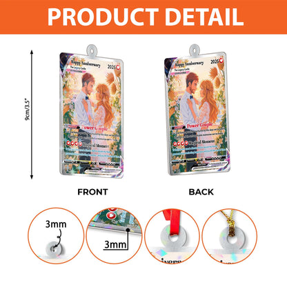 Custom Photo Anime Gift for Couple Card Ornament, Personalized Photo Card Keepsake, Couples Christmas Gift, Wedding G...