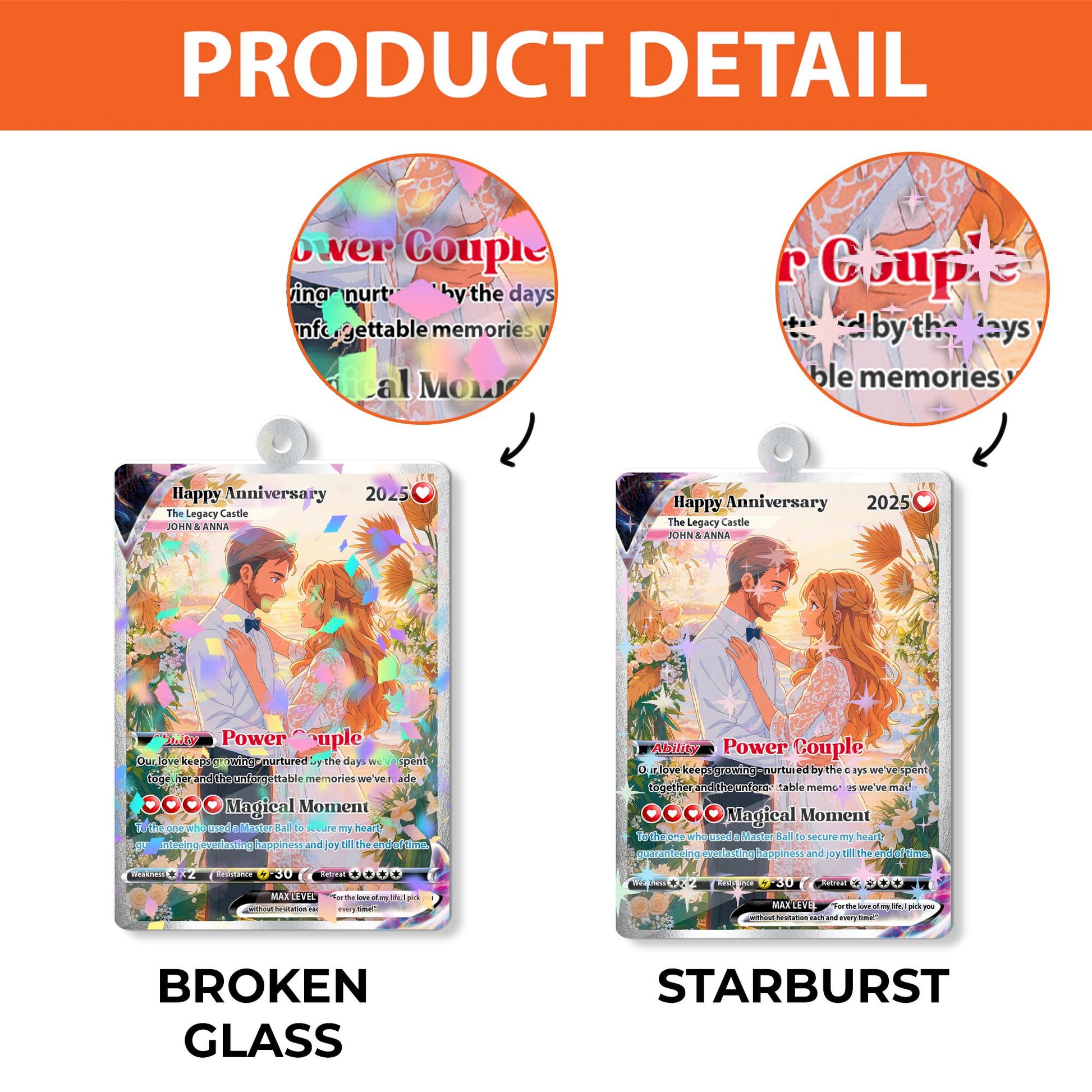 Custom Photo Anime Gift for Couple Card Ornament, Personalized Photo Card Keepsake, Couples Christmas Gift, Wedding G...