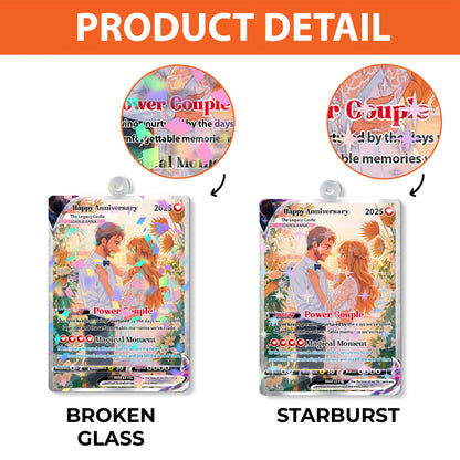 Custom Photo Anime Gift for Couple Card Ornament, Personalized Photo Card Keepsake, Couples Christmas Gift, Wedding G...