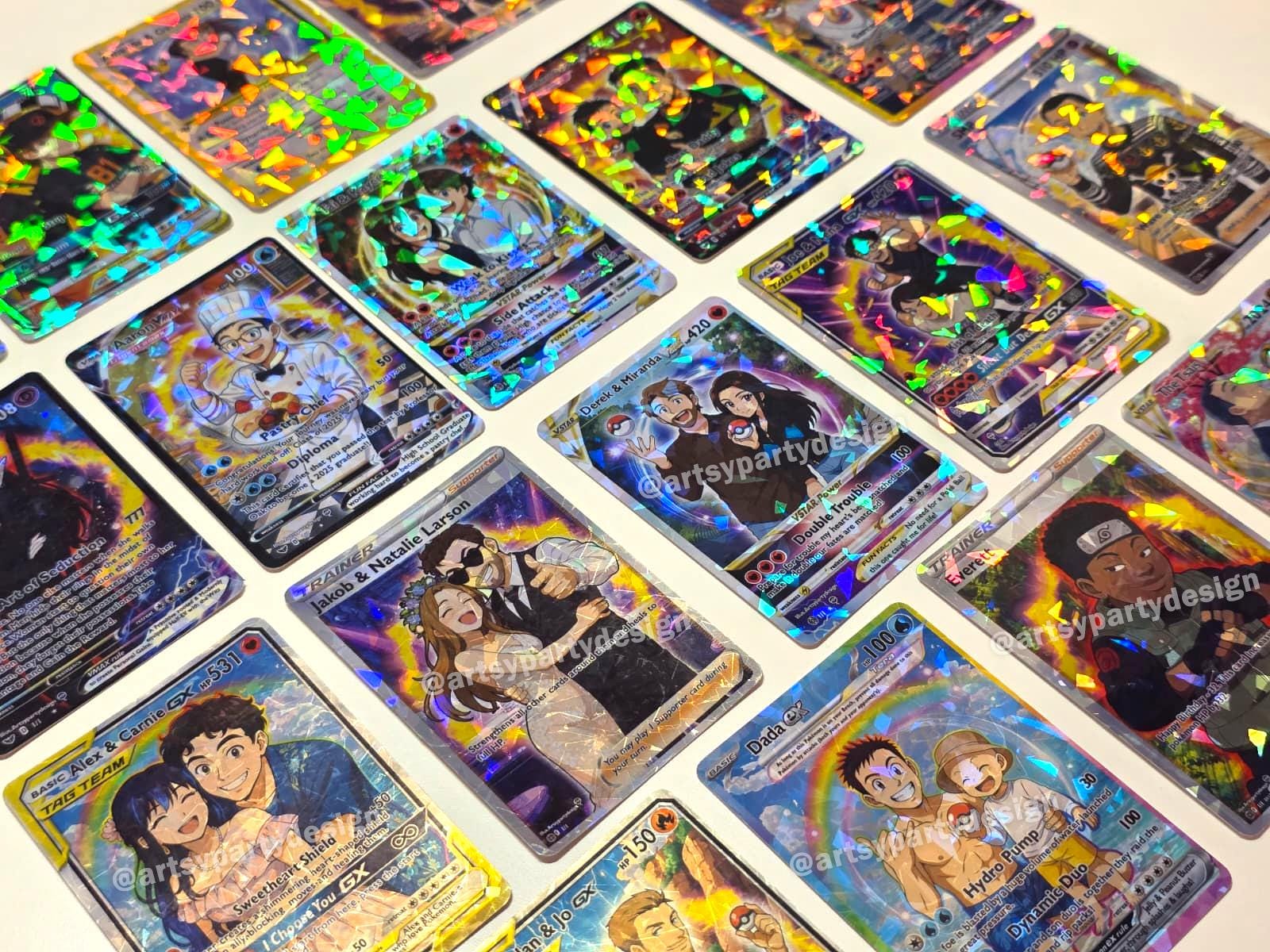 Custom Trainer Card, Custom Trading Card , Custom Illustration Card, Poke Illustration, Artist rendition, Cartoon art, Anime Gift