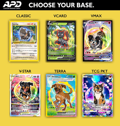 Custom Pokemon Card, Pet as Pokemon , Pokemon Card, Turn your pet into a Pokemon, Pokemon Illustration, Artist rendit...