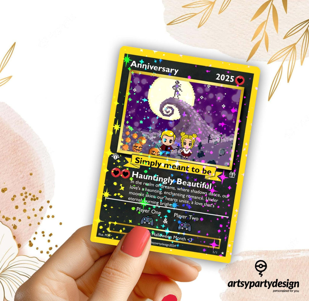 Custom Anniversary Card, Custom PokeCard, Valentines Day Gift , Proposal Card, Anniversary, Wedding Card, TCG, Custom Trading card,