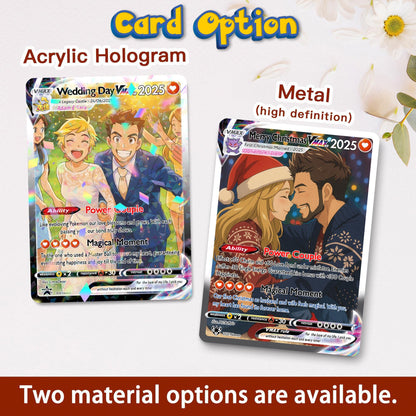 Personalized Pokemon Anniversary Card, Custom Anime Photo Acrylic Plaque, Anniversary Gift, Gift for Him, Gift for He...