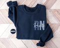 Custom Registered Nurse Sweatshirt With Name, Personalized RN Pocket Hoodie, Nurse Life Outfit, Nurse Appreciation Cl...