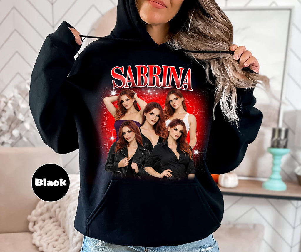 Personalized Picture Hoodie, Custom Photo Sweatshirt, Unique Couple Gift, Valentines Day Present, Retro 90s Style Top...