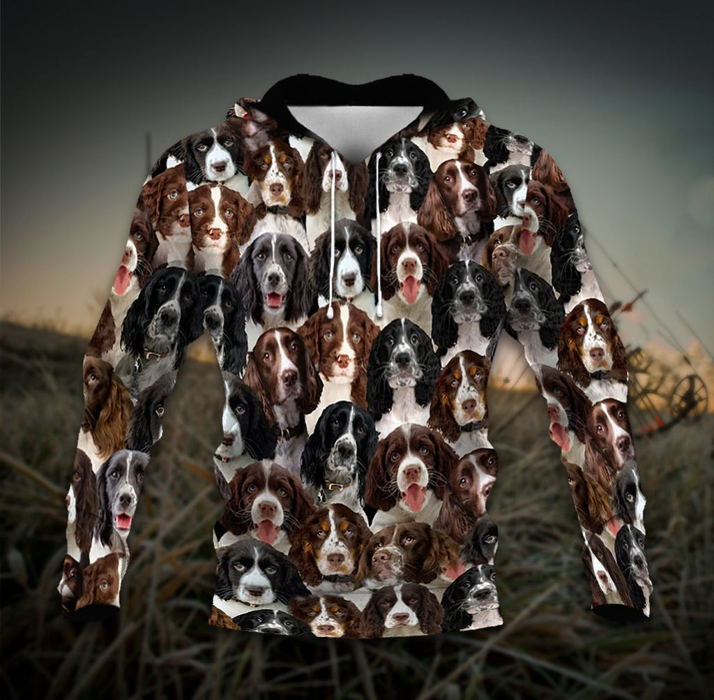 English Springer Spaniel Tthj Nby Unisex 3D Hoodie All Over Print