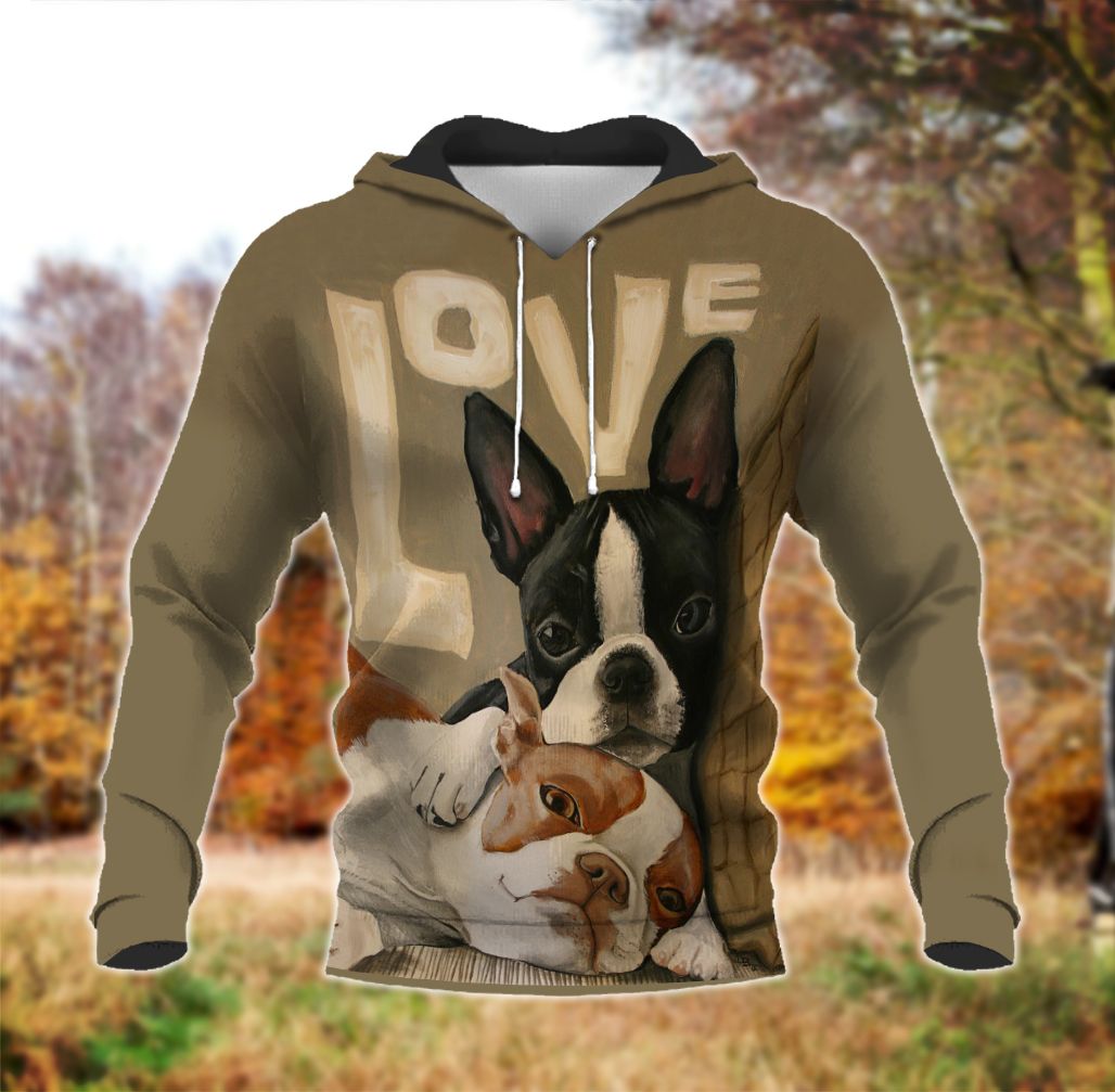 Boston Terrier Tthj Nby Unisex 3D Hoodie All Over Print