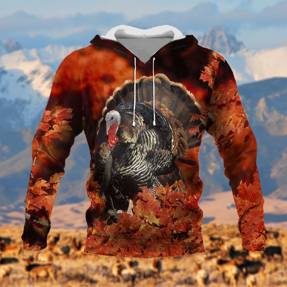 Wild Turkey Hunter Unisex 3D Hoodie All Over Print