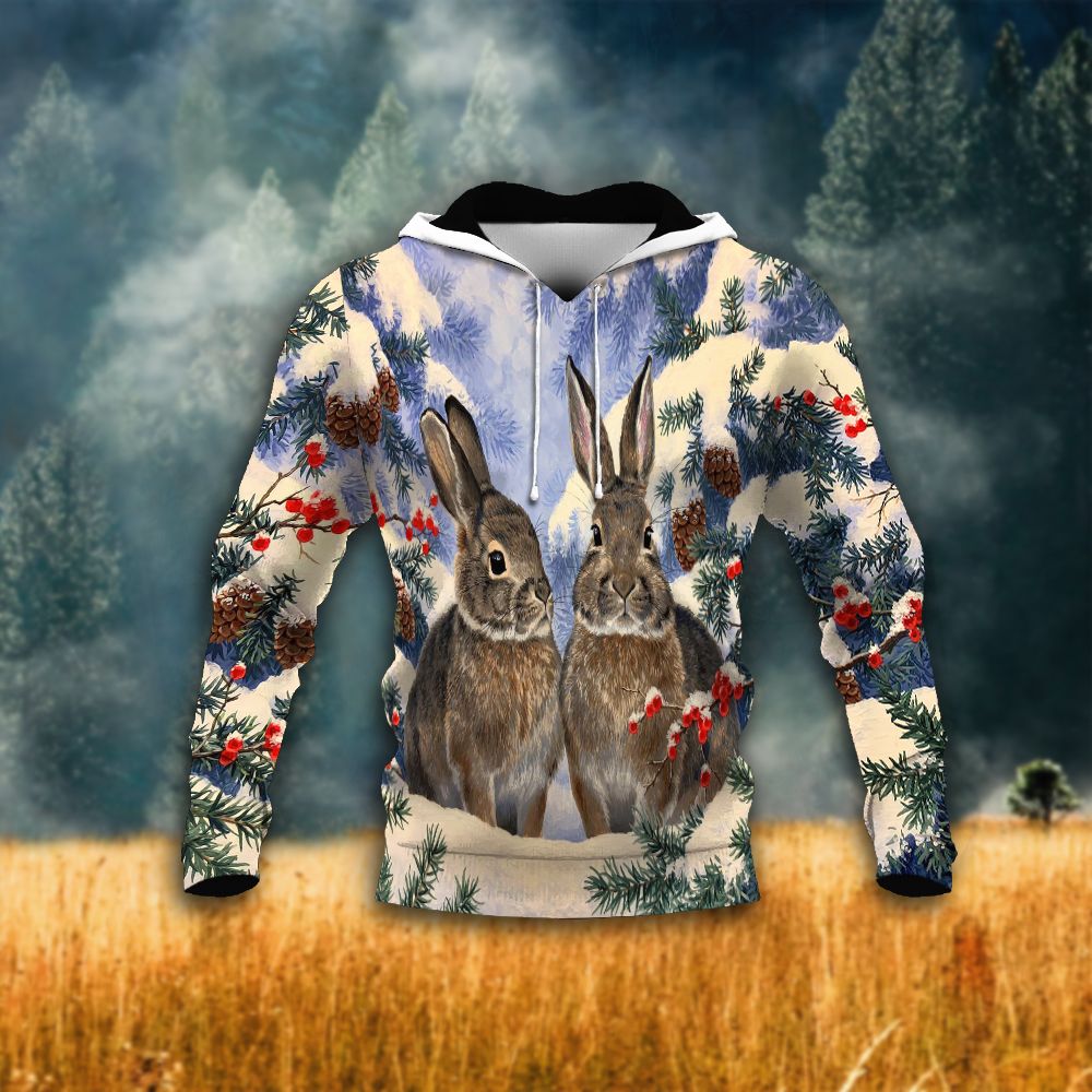 Rabbit Unisex 3D Hoodie All Over Print