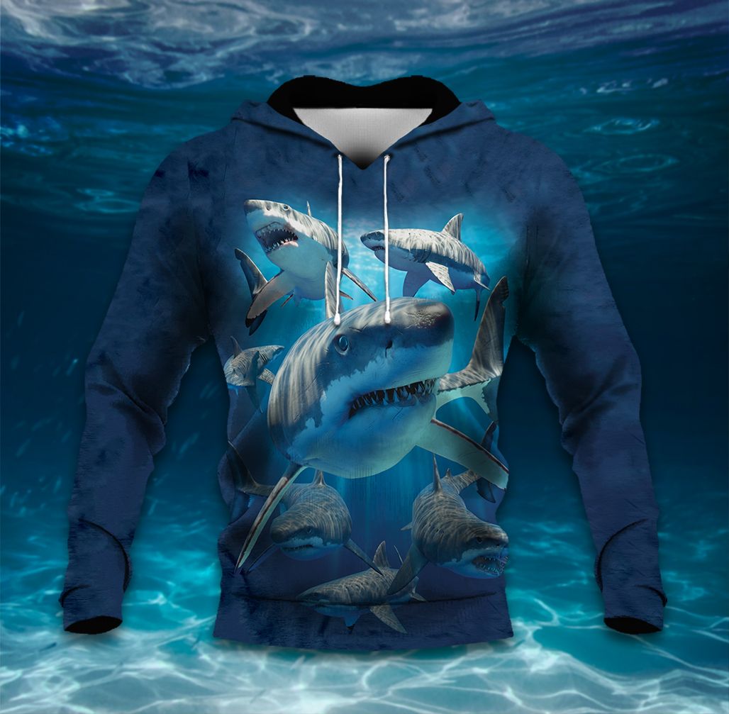 Shark Tthj Lbht Unisex 3D Hoodie All Over Print