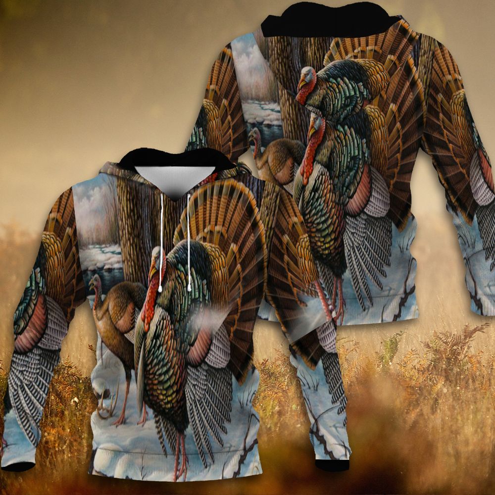 Turkey Hunting Unisex 3D Hoodie All Over Print