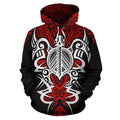 Samoan Turtle Polynesian Red Amazing Unisex 3D Hoodie All Over Print