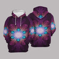 Fractal Purple High Quality Unisex 3D Hoodie All Over Print