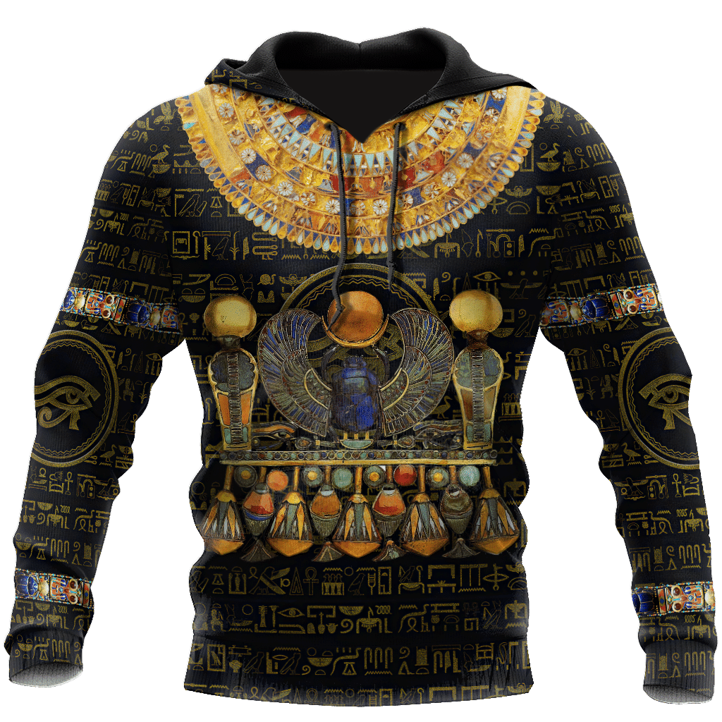 Egyptian Gods Ancient Khepri Black Cool Unisex 3D Hoodie All Over Print