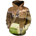 Farmer Baby Cow Funny Unisex 3D Hoodie All Over Print