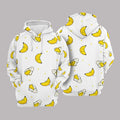 Cute Banana White Unisex 3D Hoodie All Over Print