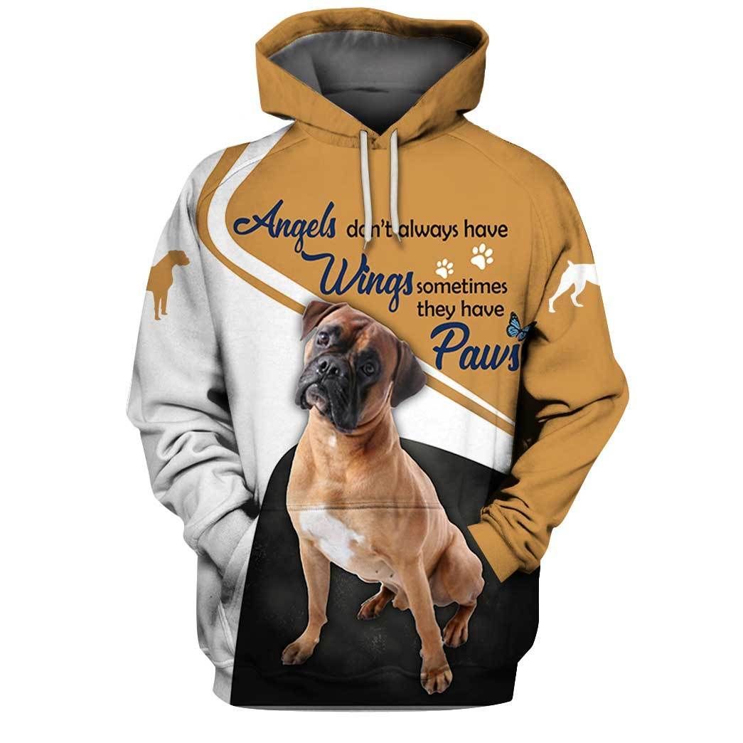 Boxer Dog Yellow And White Cute Unisex 3D Hoodie All Over Print
