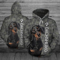 Dachshund Camo Amazing Unisex 3D Hoodie All Over Print