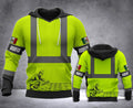 Roofer Unique Neon Green Unisex 3D Hoodie All Over Print