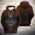Portuguese Water Dog Reflection Brown Unisex 3D Hoodie All Over Print