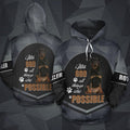 Rottweiler Grey Unique Unisex 3D Hoodie All Over Print