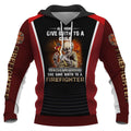 Firefighter Maroon Awesome Unisex 3D Hoodie All Over Print