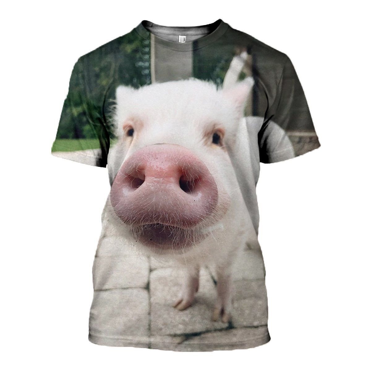 Pig graphic t-shirt, unisex cotton tee