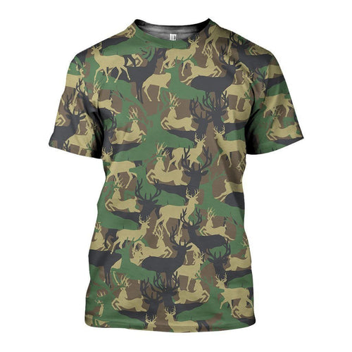 Camo Animals Art graphic t-shirt, unisex cotton tee