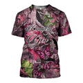 Camo Butterflies graphic t-shirt, unisex cotton tee