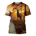 Deer graphic t-shirt, unisex cotton tee