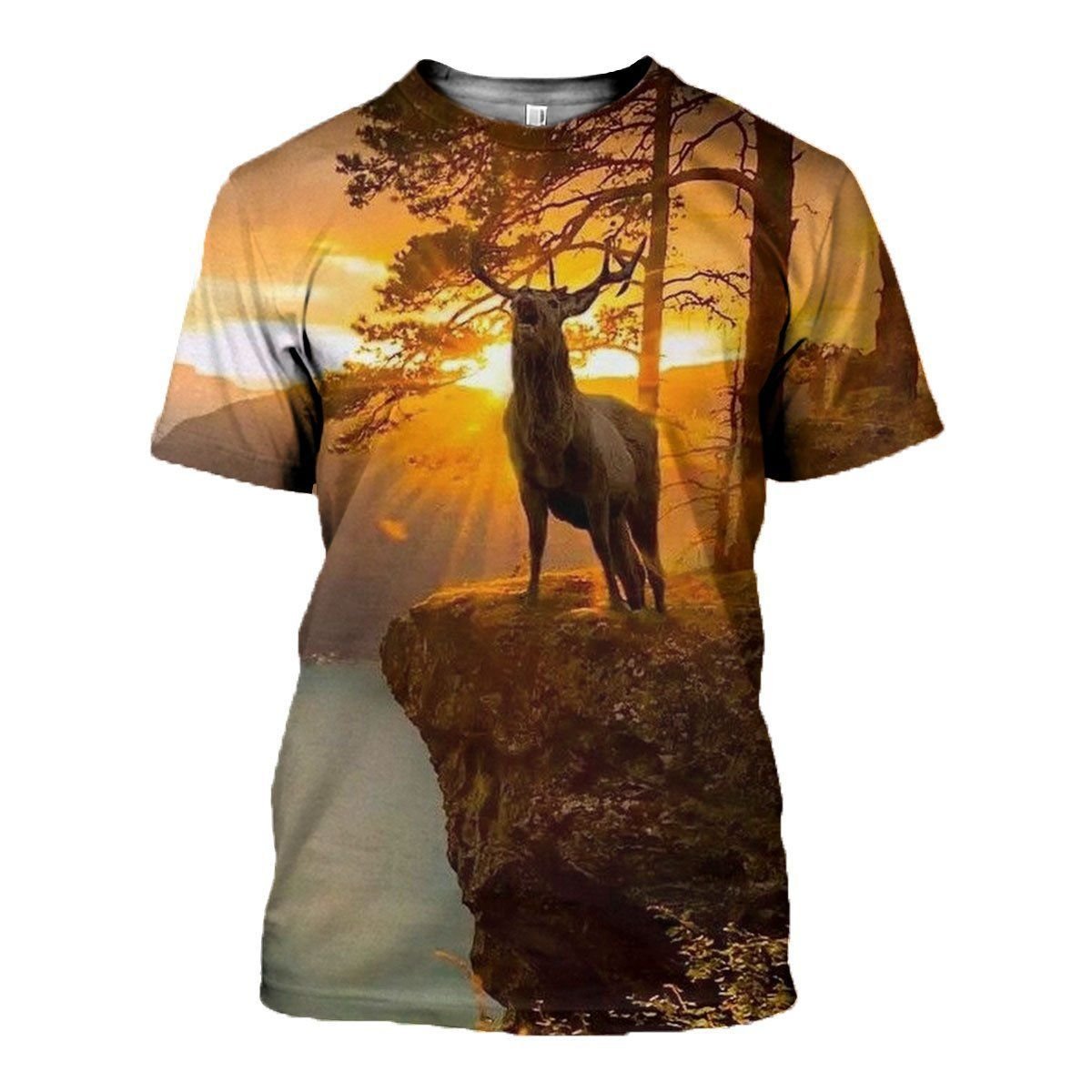 Deer graphic t-shirt, unisex cotton tee