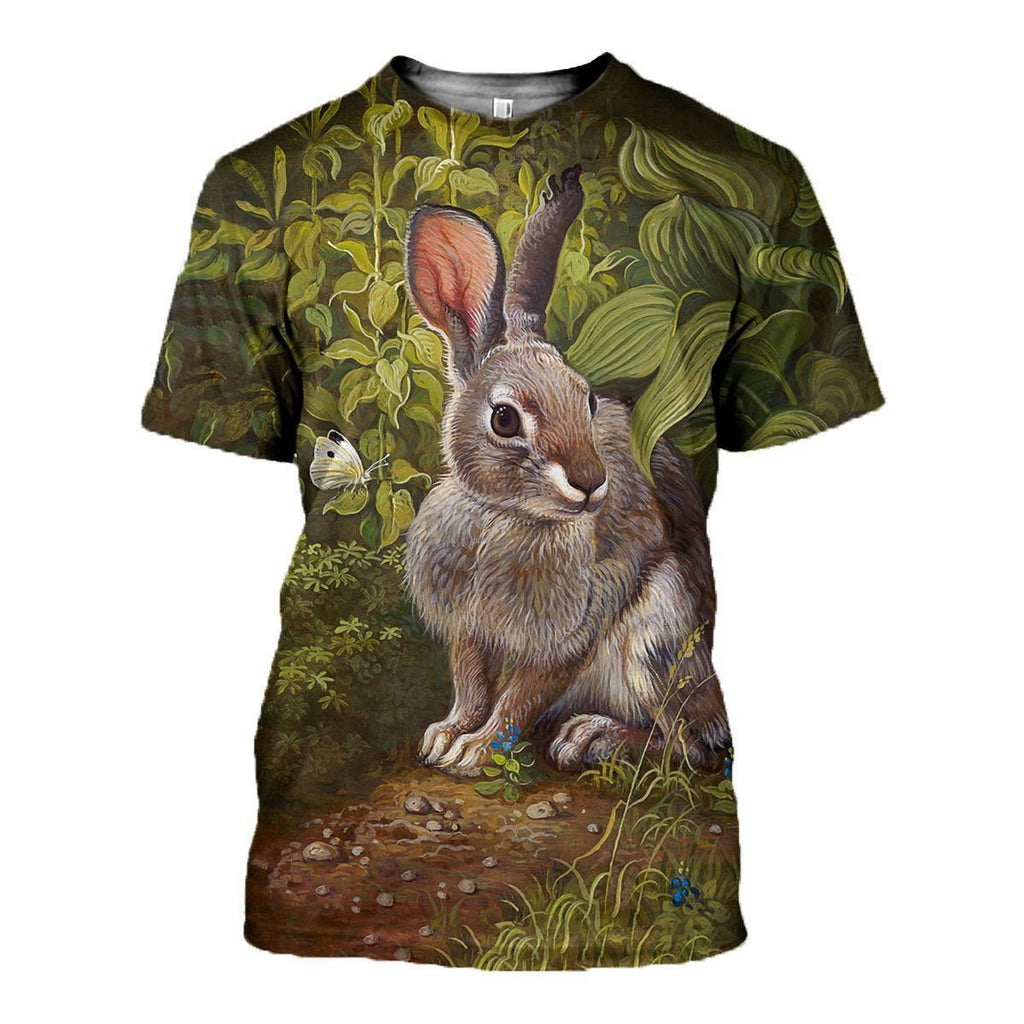 Rabbit graphic t-shirt, unisex cotton tee