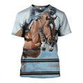 Horse Riding Art graphic t-shirt, unisex cotton tee